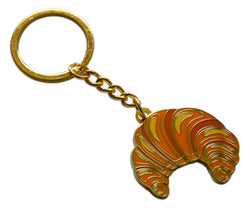 Novel Merk Croissant Enamel Keychain (Single Pack)
