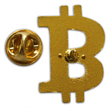 Novel Merk Bitcoin Lapel Pin, Hat Pin & Tie Tack with Clutch Back (Single Pack)