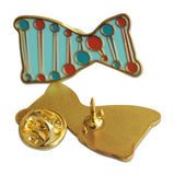 Novel Merk DNA Helix Lapel Pin, Hat Pin & Tie Tack with Clutch Back (Single Pack)