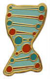 Novel Merk DNA Helix Lapel Pin, Hat Pin & Tie Tack with Clutch Back (Single Pack)