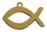 Novel Merk Fish Ichthys Enamel Ornament (Single Pack)