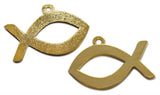 Novel Merk Fish Ichthys Enamel Ornament (Single Pack)