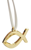Novel Merk Fish Ichthys Enamel Ornament (Single Pack)