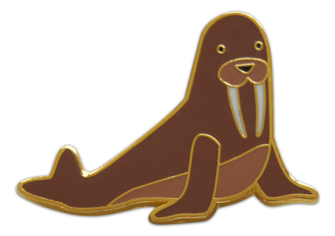 Novel Merk Walrus Lapel Pin, Hat Pin & Tie Tack with Clutch Back (Single Pack)