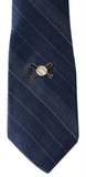 Novel Merk Crossed Baseball Bats Lapel Pin, Hat Pin & Tie Tack with Clutch Back (Single Pack)