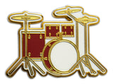 Novel Merk Drum Set Lapel Pin, Hat Pin & Tie Tack with Clutch Back (Single Pack)