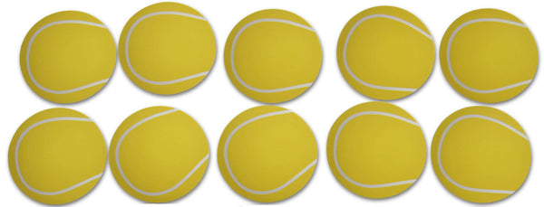 Novel Merk Tennis Sports Vinyl Sticker Decals – 2 Inch Round Individual Cut - Waterproof (10 Pack)