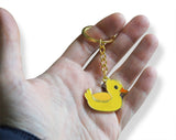 Novel Merk Rubber Duck Enamel Keychain (Single Pack)