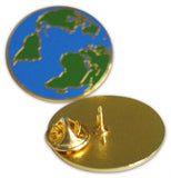 Novel Merk Earth Lapel Pin, Hat Pin & Tie Tack with Clutch Back (Single Pack)
