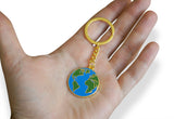 Novel Merk Earth Day World Enamel Keychain with Key Ring (3)