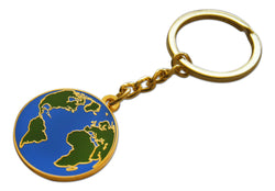 Novel Merk Earth Day World Enamel Keychain with Key Ring (1)