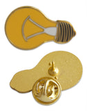Novel Merk Light Bulb Lapel Pin, Hat Pin & Tie Tack Set with Clutch Back (Single Pack)