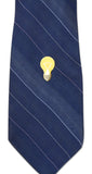 Novel Merk Light Bulb Lapel Pin, Hat Pin & Tie Tack Set with Clutch Back (Single Pack)
