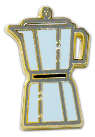 Novel Merk Espresso Pot Lapel Pin, Hat Pin & Tie Tack with Clutch Back (Single Pack)