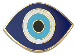 Novel Merk Evil Eye Lapel Pin, Hat Pin & Tie Tack with Clutch Back (Single Pack)