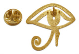 Novel Merk Eye of Horus Lapel Pin, Hat Pin & Tie Tack with Clutch Back (Single Pack)