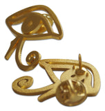 Novel Merk Eye of Horus Lapel Pin, Hat Pin & Tie Tack with Clutch Back (Single Pack)