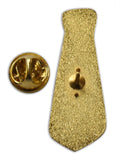 Novel Merk Tie Lapel Pin, Hat Pin & Tie Tack with Clutch Back (Single Pack)
