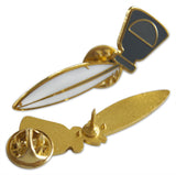 Novel Merk Ink Feather Quill Lapel Pin, Hat Pin & Tie Tack with Clutch Back (Single Pack)