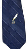 Novel Merk Ink Feather Quill Lapel Pin, Hat Pin & Tie Tack with Clutch Back (Single Pack)