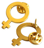 Novel Merk Female Sign Lapel Pin, Hat Pin & Tie Tack with Clutch Back (Single Pack)