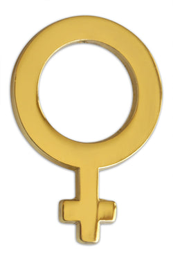 Novel Merk Female Sign Lapel Pin, Hat Pin & Tie Tack with Clutch Back (Single Pack)