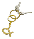 Novel Merk Fish Ichthys Enamel Keychain (Single Pack)