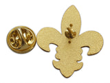Novel Merk Fleur De Lis Lapel Pin, Hat Pin & Tie Tack with Clutch Back (Single Pack)