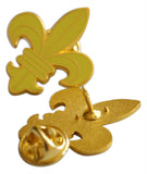 Novel Merk Fleur De Lis Lapel Pin, Hat Pin & Tie Tack with Clutch Back (Single Pack)