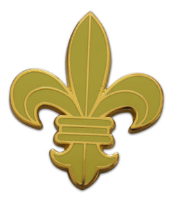 Novel Merk Fleur De Lis Lapel Pin, Hat Pin & Tie Tack with Clutch Back (Single Pack)