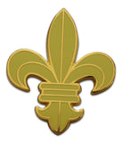 Novel Merk Fleur De Lis Lapel Pin, Hat Pin & Tie Tack with Clutch Back (Single Pack)
