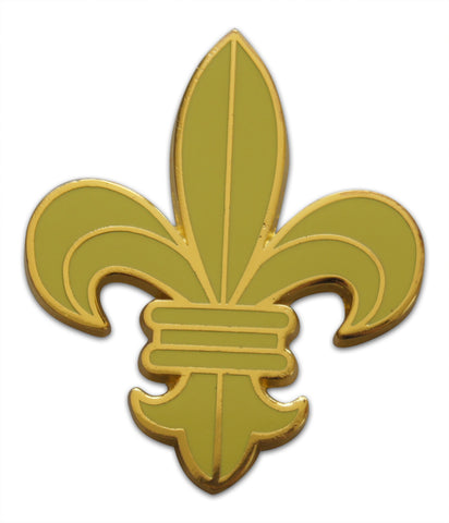 Novel Merk Fleur De Lis Lapel Pin, Hat Pin & Tie Tack with Clutch Back (Single Pack)