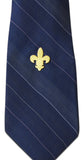 Novel Merk Fleur De Lis Lapel Pin, Hat Pin & Tie Tack with Clutch Back (Single Pack)