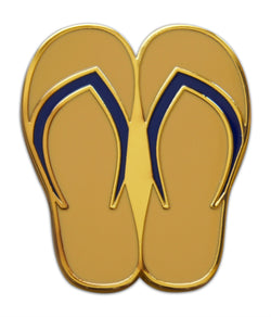 Novel Merk Flip Flop Lapel Pin, Hat Pin & Tie Tack with Clutch Back (Single Pack)
