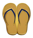 Novel Merk Flip Flop Lapel Pin, Hat Pin & Tie Tack with Clutch Back (Single Pack)