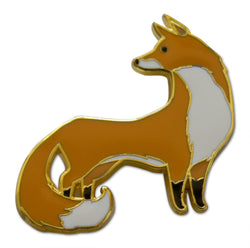 Novel Merk Fox Lapel Pin, Hat Pin & Tie Tack with Clutch Back (Single Pack)