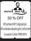 Novel Merk Cast Iron Skillet Lapel Pin, Hat Pin & Tie Tack with Clutch Back (Single Pack)