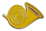 Novel Merk French Horn Lapel Pin, Hat Pin & Tie Tack with Clutch Back (Single Pack)