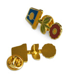Novel Merk Potted Flower Lapel Pin, Hat Pin & Tie Tack with Clutch Back (Single Pack)