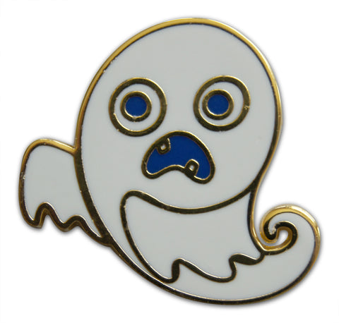 Novel Merk Ghost Lapel Pin, Hat Pin & Tie Tack with Clutch Back (Single Pack)