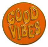 Novel Merk Good Vibes Lapel Pin, Hat Pin & Tie Tack with Clutch Back (Single Pack)