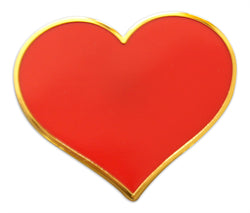 Novel Merk Heart Lapel Pin, Hat Pin & Tie Tack with Clutch Back (Single Pack)