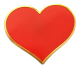 Novel Merk Heart Lapel Pin, Hat Pin & Tie Tack with Clutch Back (Single Pack)