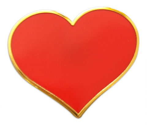Novel Merk Heart Lapel Pin, Hat Pin & Tie Tack with Clutch Back (Single Pack)