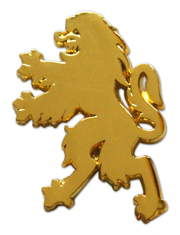 Novel Merk Heraldic Lions Lapel Pin, Hat Pin & Tie Tack with Clutch Back (Single Pack)