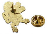 Novel Merk Heraldic Lions Lapel Pin, Hat Pin & Tie Tack with Clutch Back (Single Pack)