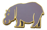 Novel Merk Hippo Lapel Pin, Hat Pin & Tie Tack with Clutch Back (Single Pack)