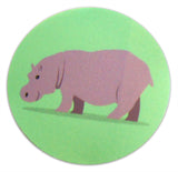Novel Merk Hippo Vinyl Sticker Decals – 2 Inch Round Individual Cut - Waterproof (10 Pack)