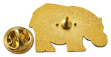 Novel Merk Hippo Lapel Pin, Hat Pin & Tie Tack with Clutch Back (Single Pack)