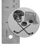 Novel Merk Hockey Sports Vinyl Sticker Decals – 2 Inch Round Individual Cut - Waterproof (10 Pack)